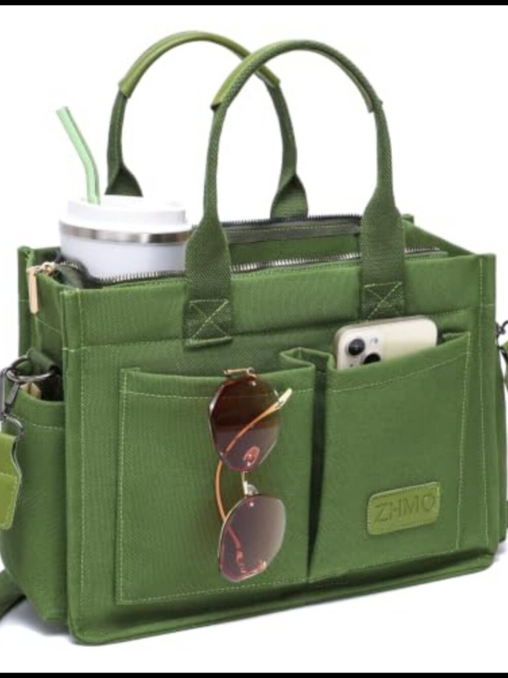 Canvas Tote Bag Women Large Laptop Work Travel Crossbody Purse